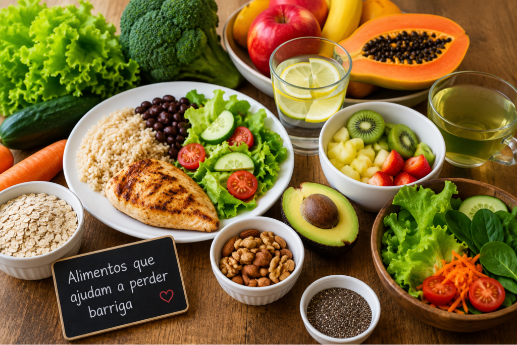Alimentos que ajudam a perder barriga